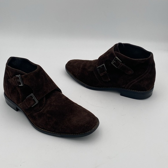 Stacy Adams Dark Brown Chukka Boots mens 7.5 suede casual office Festival Y2K - Picture 1 of 15